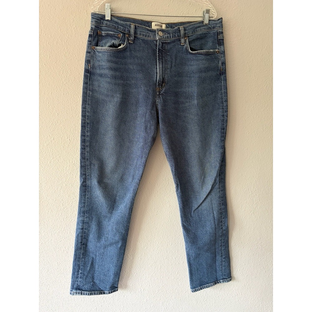AGOLDE Merrel Slim Ankle Jeans Size 31 High Rise Blue Denim A9021B-1370